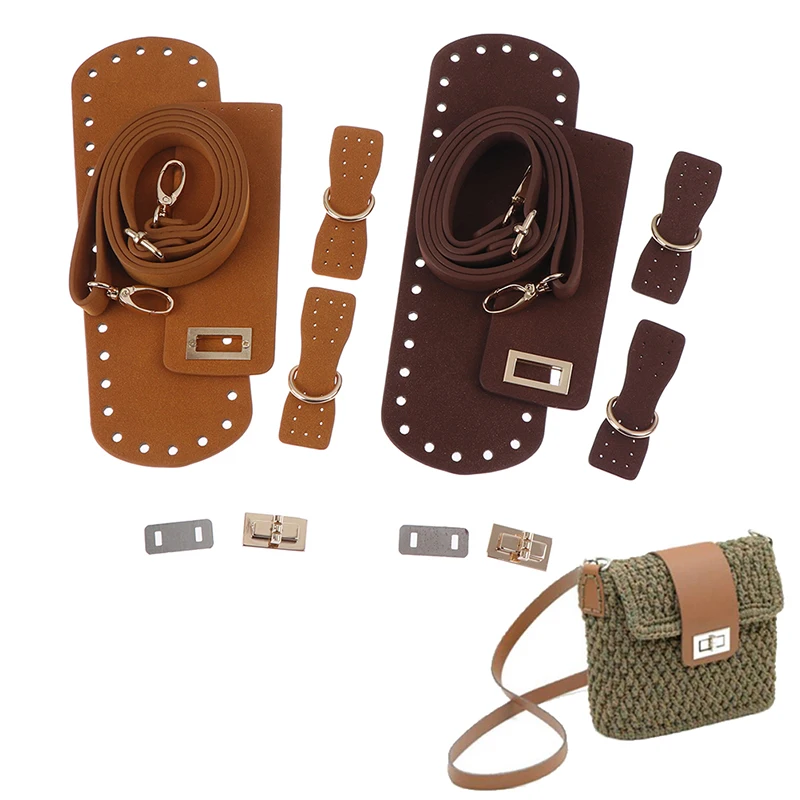 

Handmade DIY Handbag Bag Set Leather Bag Bottoms Cover With Hardware Accessories Shoulder Strap