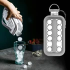 Форма для льда 2-в-1, для изготовления кубиков льда, бутылки для воды, для изготовления шариков с крышкой, для бара, домашнего кухонного инструмента, для изготовления чашек для хоккея на льду