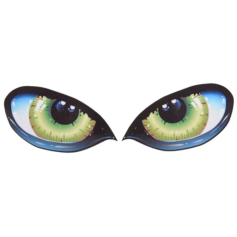 

1 Pair Cool 3D Mysterious Cat Eyes Car Sticker Green Evil Window Mirror Decal