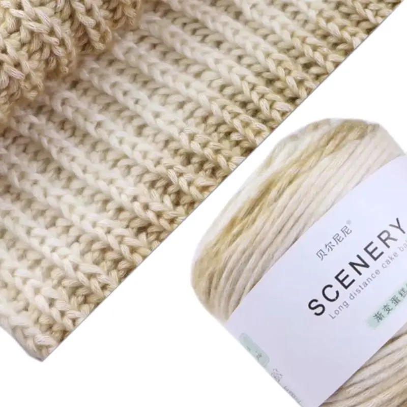 

100g Hand Knitting Cake Yarn Gradient Ombre Colorful Crochet Woven DIY Thread
