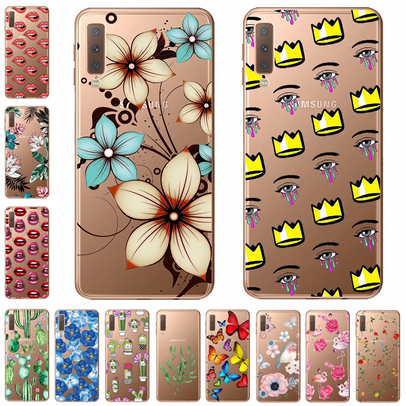 Silicone Case For Samsung Galaxy A7 2018 Soft TPU Back Shell Phone Cover A750 A750F 6.0 inch |
