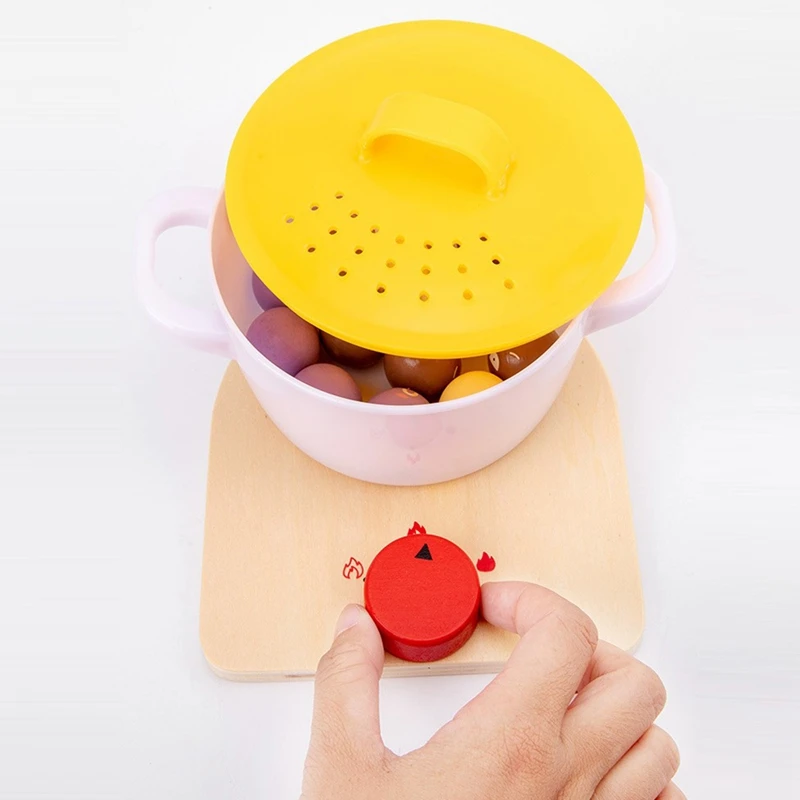 

Wooden Kids Puzzle Toys Baby Clip Bead Game Educational Toy Children Pretend Cooking Glutinous Rice Balls Playset