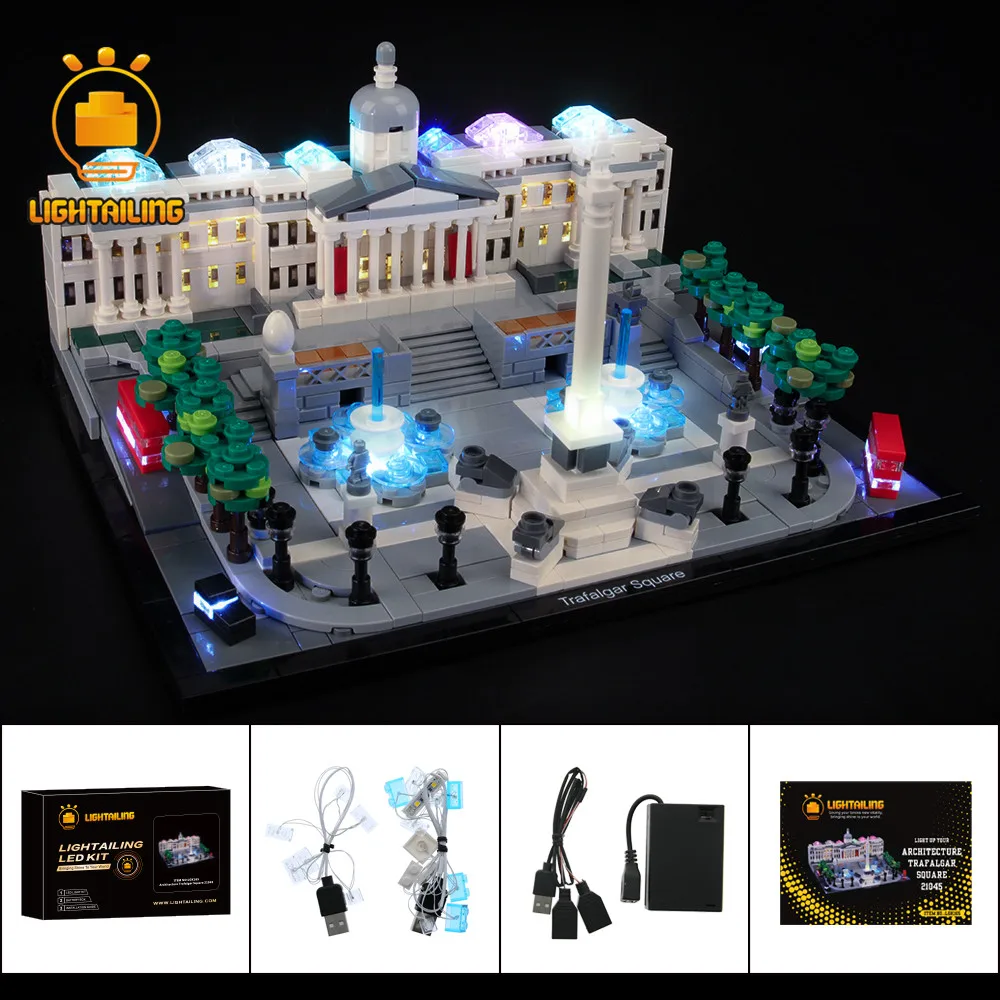 Набор светодиодных светильников для архитектуры 21045 квадратные строительные