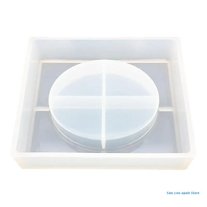 

DIY Crafts Making Tool Crystal Epoxy Resin Mold Square Ashtray Silicone Mould