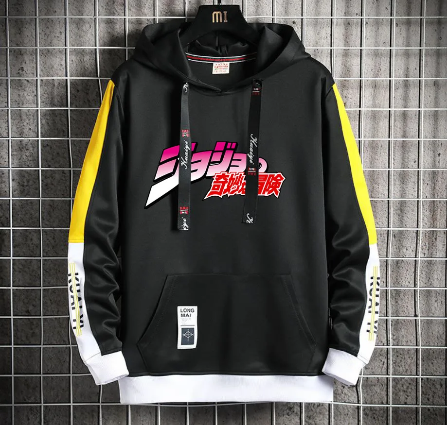 

Anime JoJo's Bizarre Adventure Hoodie Men/Women Popular Harajuku Hoodeds Pullover Streetwear Casual Fake Two-Piece jacket coat