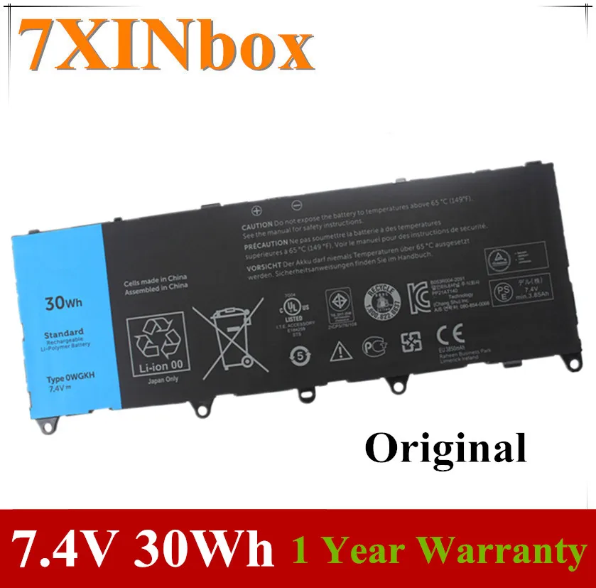 7xinbox 7 4 V 30Wh оригинальный 0-wgkh Аккумулятор для ноутбука DELL Latitude 10e Notebook H91MK Y50C5 OWGKH |