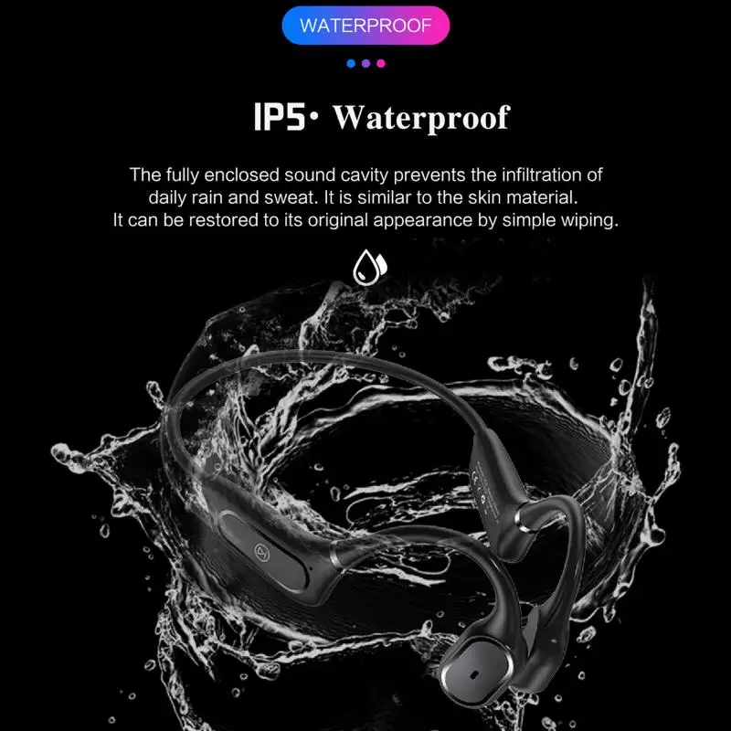 

Concept Bone Conduction Headset Wireless Bluetooth 5.0 Open Ear Outdoor Sport Headphones New