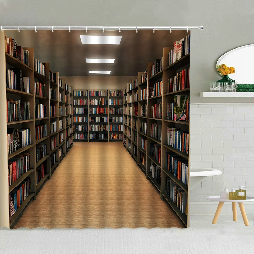 Интерьер домашний узор занавеска для душа Ретро Карта мира парусник книжные