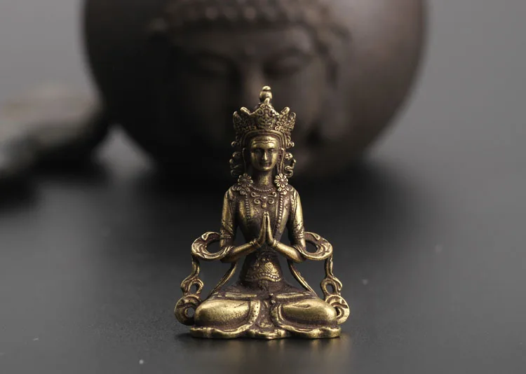 

Статуя Будды Avalokitesvara, Бронзовый кулон, брелок, подвеска, украшение для автомобиля, ручная работа
