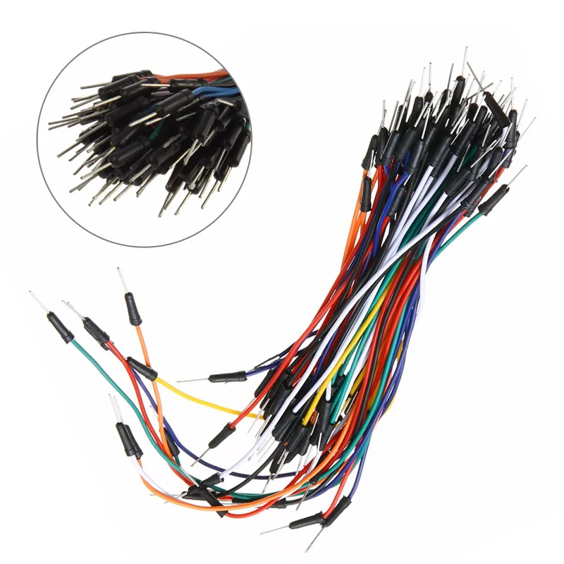 

65*pcs Male to Male Bread Board Solderless Wires Breadboard Jumper For Arduino