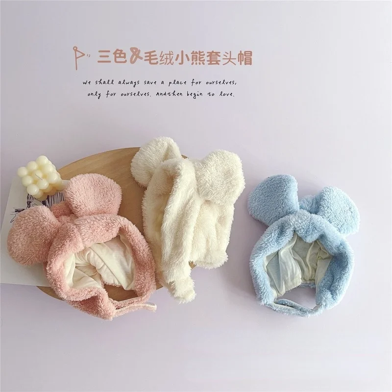 

Детская плюшевая шапка с капюшоном, на осень и зиму