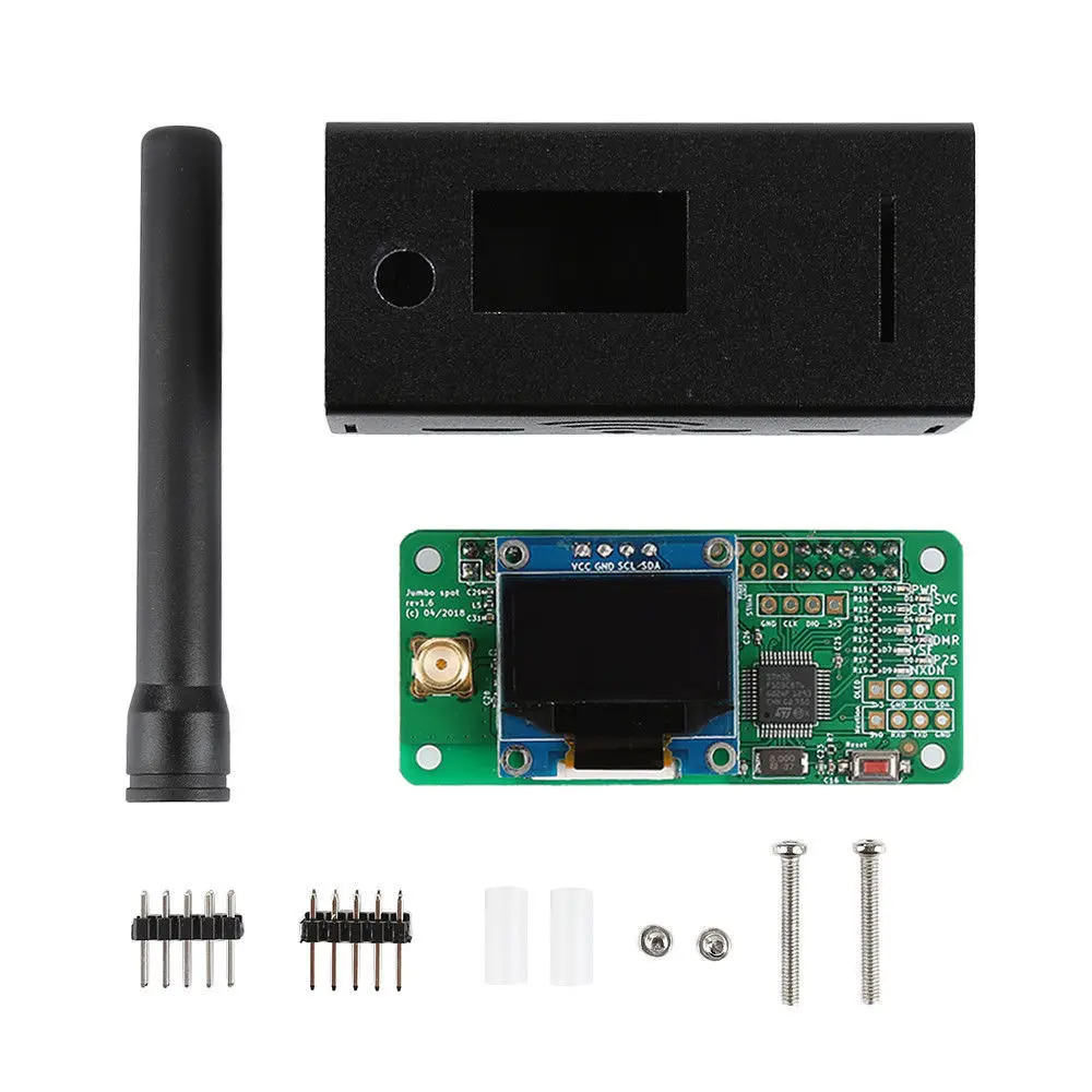 V1.7 Jumbospot UHF VHF UV MMDVM Hotspot для P25 DMR YSF DSTAR NXDN Raspberry Pi Zero 3B + OLED металлический чехол