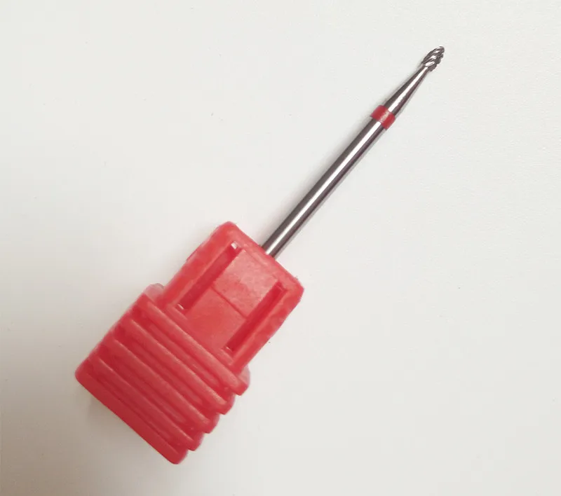 Promotional !1 PCS Red=Fine Carbide Nail drill bit Cuticle Clean tools nail files Free Shipping H01603 | Красота и здоровье