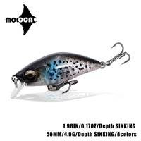 fishing accessories lure mino 50mm 4 9g sinking winter pesca black minnow small fish wobblers leurre carnassier isca artificial