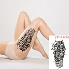 Водонепроницаемые временные тату-наклейки, механическое колесо, тотем, рука, нога, задняя часть, флэш-тату, искусство для женщин и мужчин