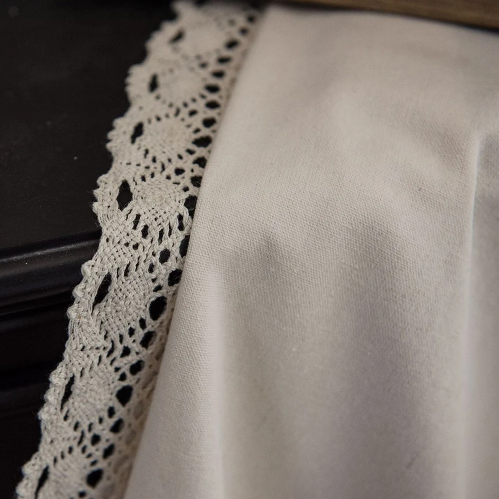 

Plain Color Finished Curtains For Living Room French Window Blinds Bedroom Cotton Curtain Home Decoration