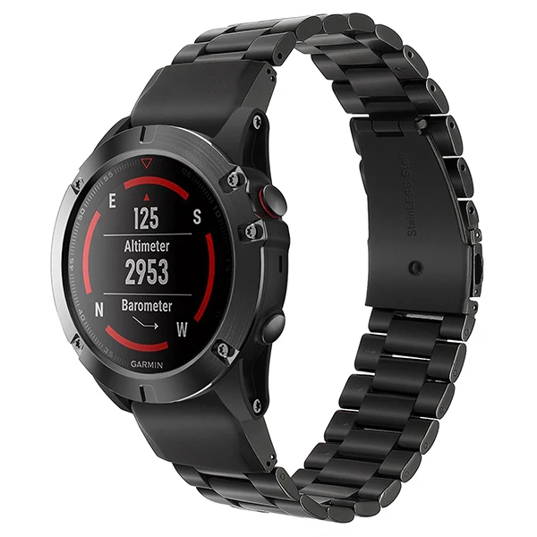 26 22 20 mm Quick Release Easy Fit Stainless steel Watch Wrist band Strap for Garmin Fenix 5X 5 5s 3 3HR S60 D2 Mk1 Smart watch