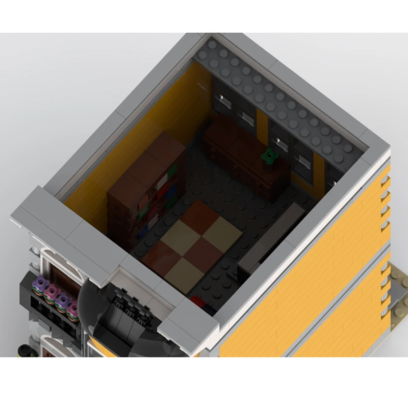 

Creator Yellow Green Modular Bricks City Street View Series Model Kit Building Blocks Toys For Children Compatible With 10182