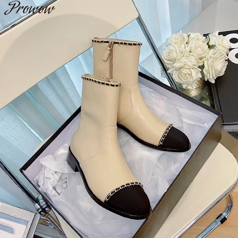 

Prowow Shoes Ankle Boots Female Platform White 2021 Women Boots