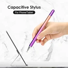 Стилус Сенсорный для IOSAndroid системы Apple iPad Phone Умная Ручка градиентный цвет Магнитная крышка прозрачный диск с запасным наконечником