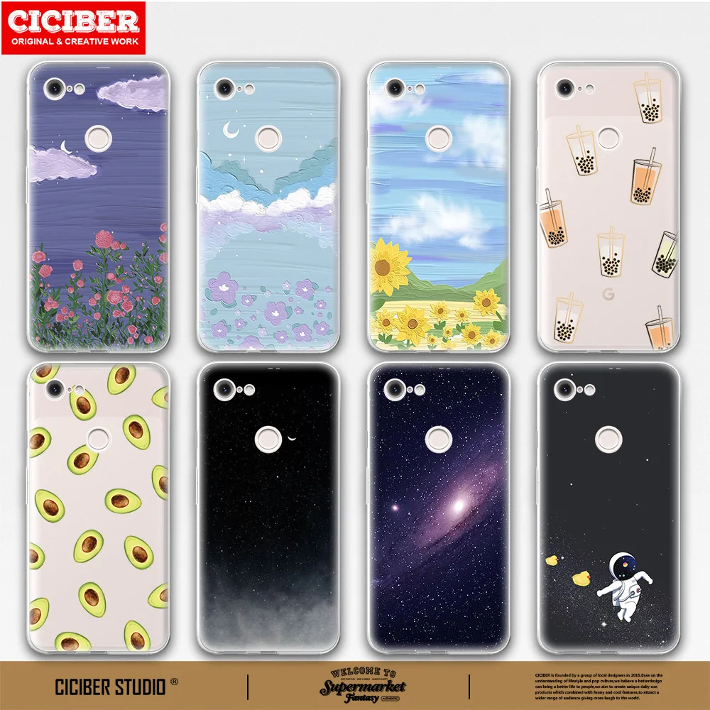 

Astronaut Sky Phone Case For Google Pixel 5 4 3 2 3a 4a XL Soft TPU Cases Back Cover for Pixel 5XL 2XL 3aXL 4XL 3XL Funda Capa