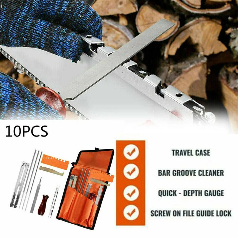 10 шт./компл. профессиональный шлифовальный комплект цепи бензопилы