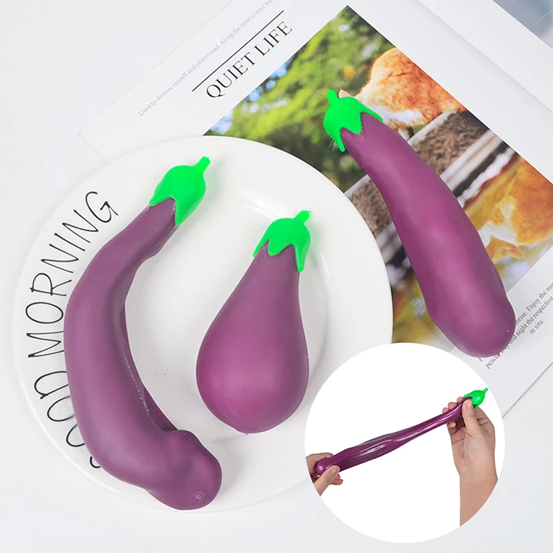 

Squeeze Antistress Entertainment Squishe Cartoon Eggplant Radish Decompression Toy Squeezing Stress Relief Toy