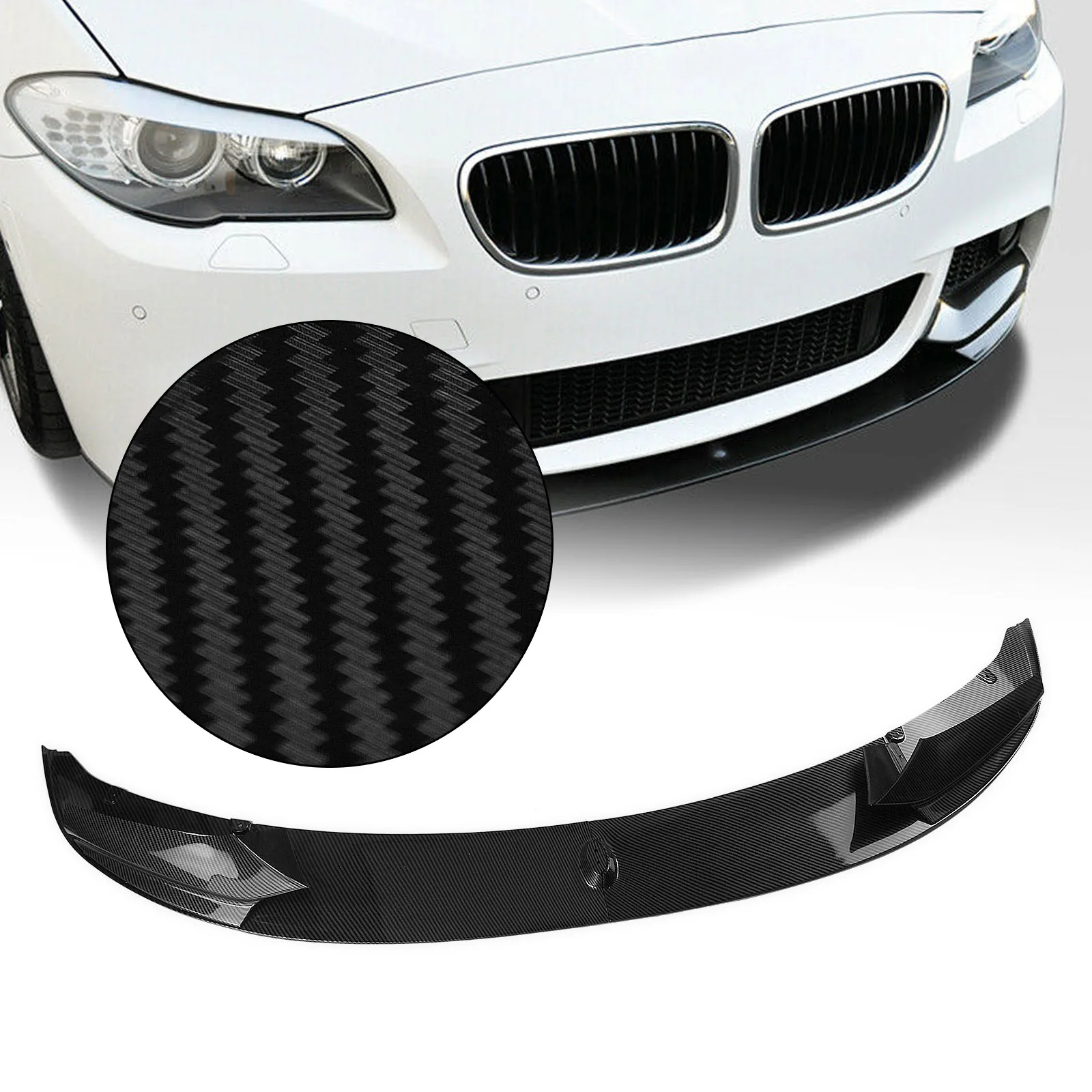 Передний бампер спойлер губа для 2011 2012 2016 BMW F10 5 серии M Sport Carbon Fiber Look|Амортизаторы|
