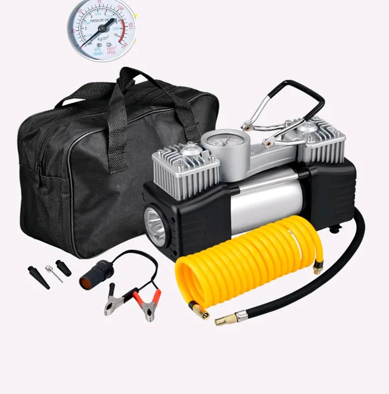 Car Tire Inflator Kit Pressure Pump 12v Heavy-duty Fast Dual-cylinder Dual-piston Cylinder Tire Inflator