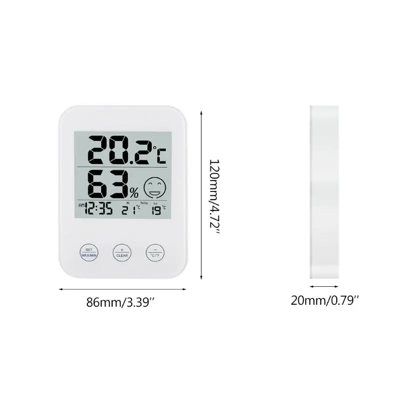 Метеостанция с температурой измеритель влажности ЖК дисплей цифровые настенные