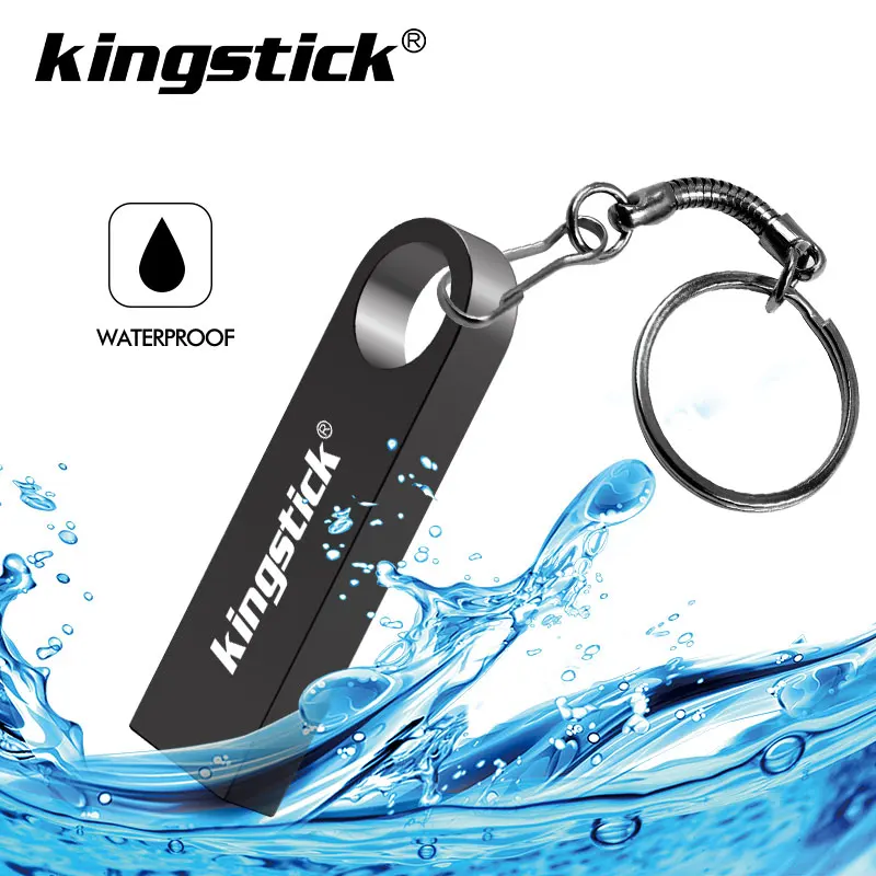

Kingstick Flash Drive 128GB Metal Key Pendrive 64GB Waterproof Pen Drive USB 2.0 32GB 16GB Memory Stick