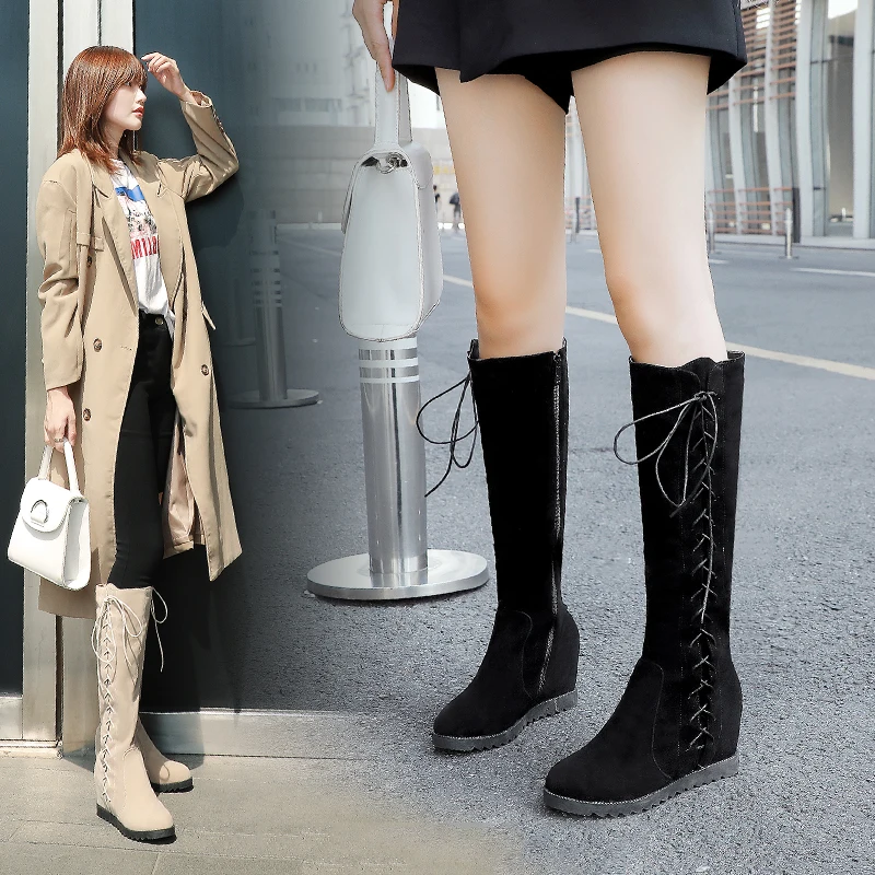 

New Women Winter Boots Fashion Zipper Snow Boots Flat with Female Warm Fur Plush High Quality Botas Mujer Plus Size 33-43