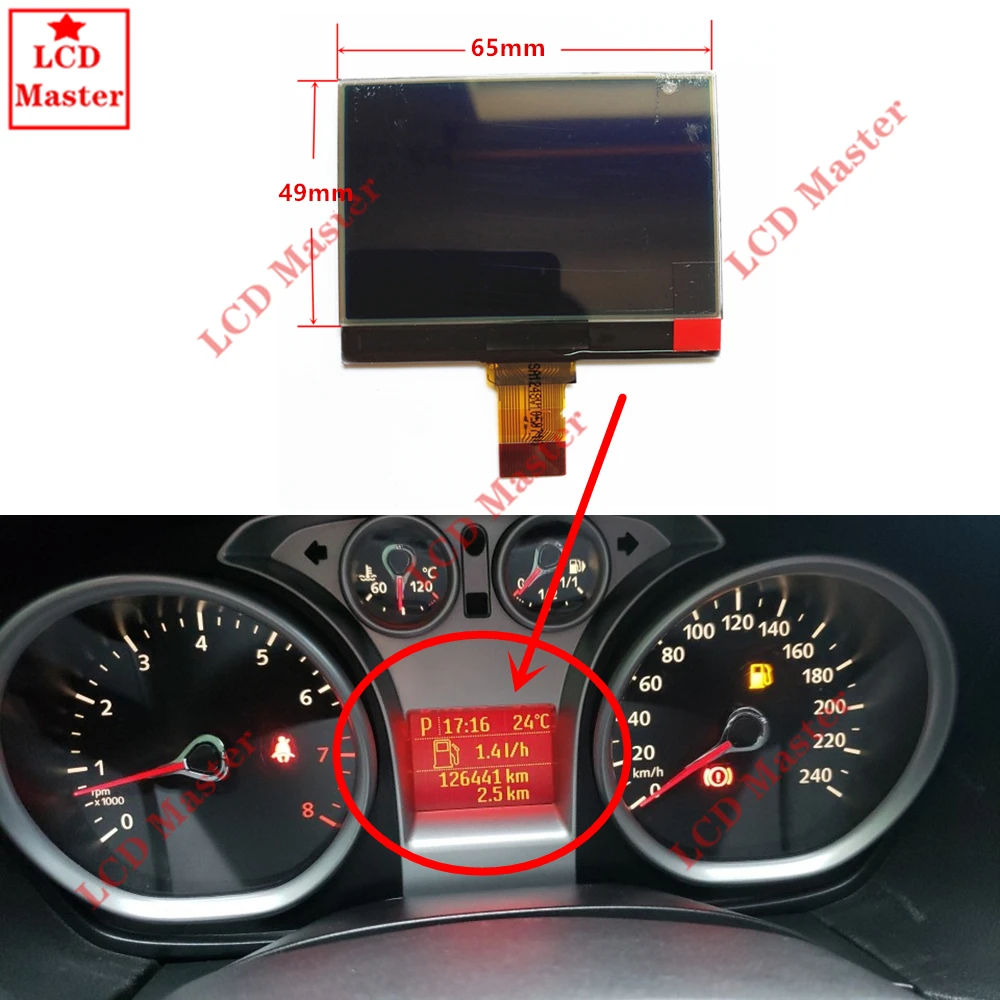 1pcs LCD Display Screen for Ford Focus C-Max Galaxy Kuga Instrument Cluster Dashboard Pixel Repair | Автомобили и мотоциклы