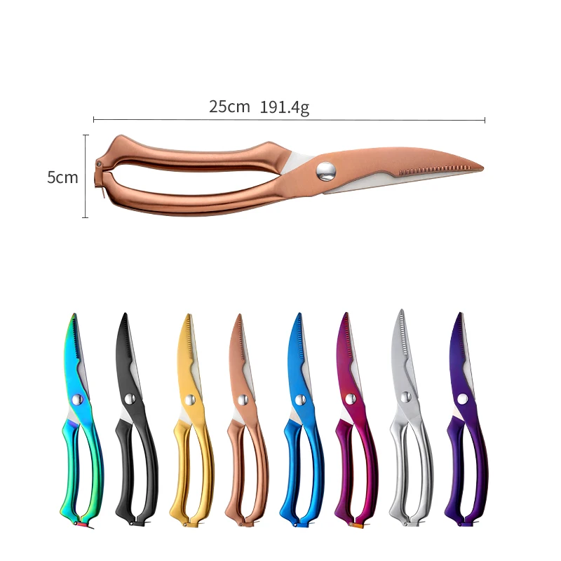 9 8 stainless steel kitchen scissor shear fish duck cutter kitchen gadget knife chicken poultry fish meat vegetables bbq tools free global shipping