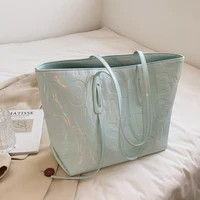 large capacity handbags for women 2021 fashion letter printed pu leather shoulder bag luxury designer big totes shoppping bag