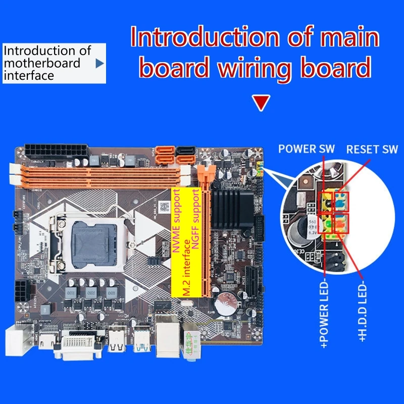 

B85-M2 LGA1150 M-ATX Motherboard Support Integrated Graphics Card VGA HDMI-compatible DVI SATA3 HDD M.2 NVME SSD DDR3