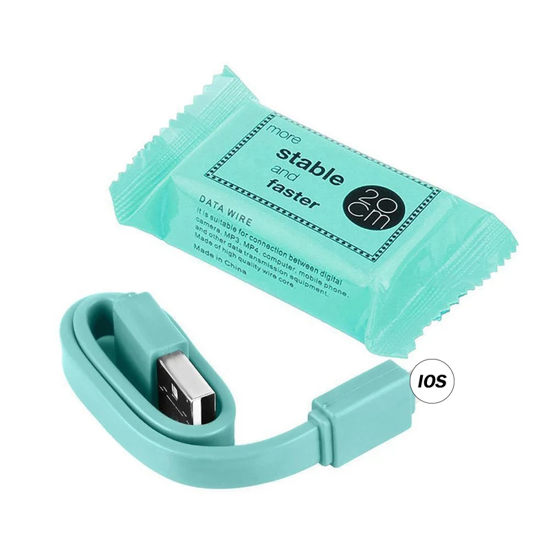 Green candy Mini USB кабель для мобильного телефона Micro usb type C зарядное устройство кабель для iPhone 8 7 huawei Быстрая зарядка данных шнур 20 см - Цвет: Green