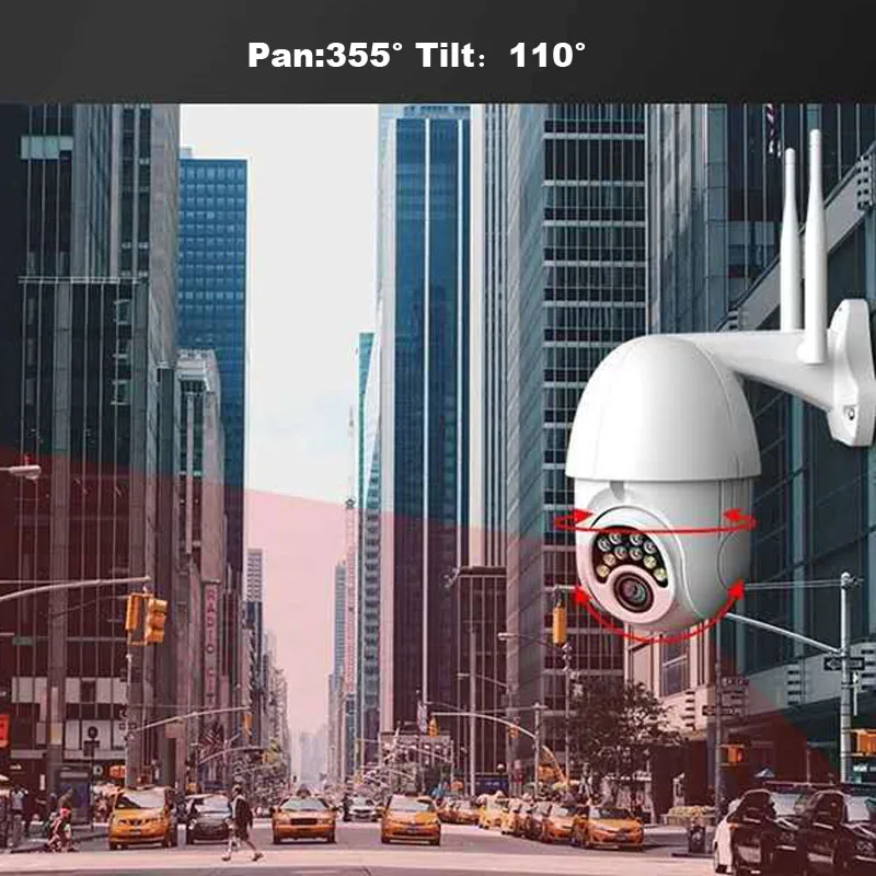 V380 1080P мини PTZ Wi-Fi камера облачная P2P наружная водонепроницаемая IP-камера с