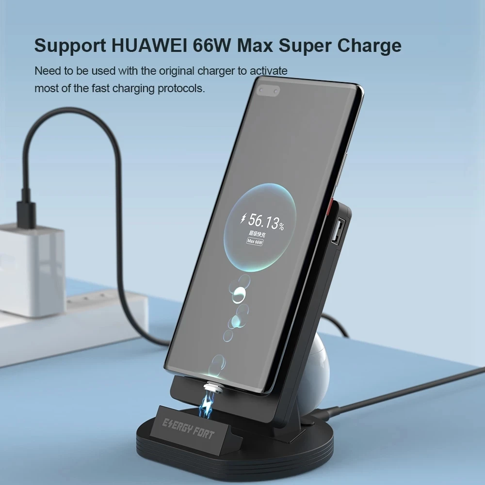 4 in 1 66w magnetic charger for huawei p40 pro magnet super charge fast wireless charging dock for gt2 2e watch earbuds chargers free global shipping