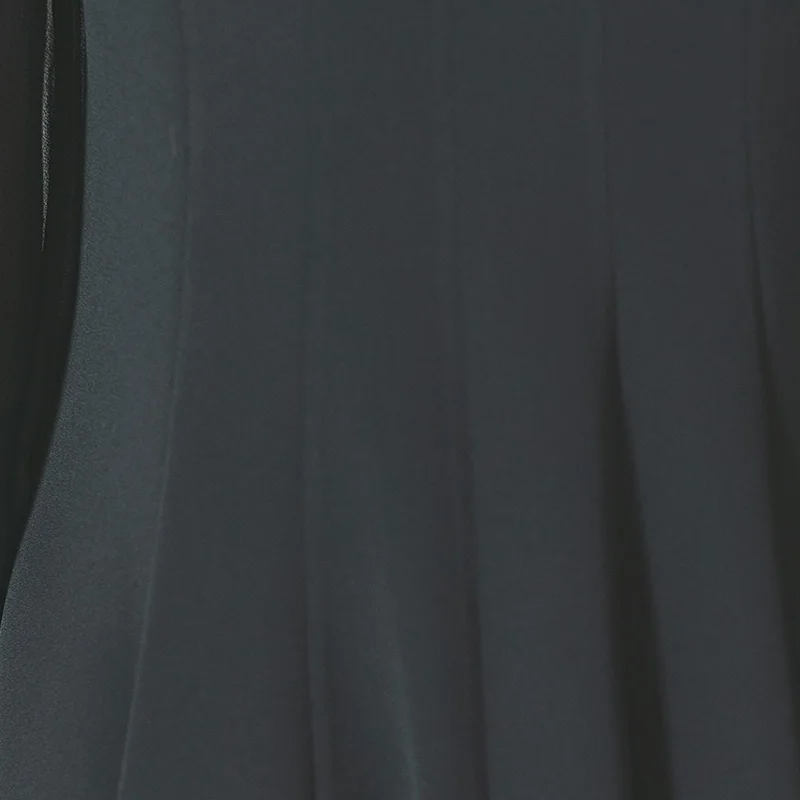 VOA Jet Black 36 мм тяжелая атласная стежка органза свободный лист дизайн Георгий рукав