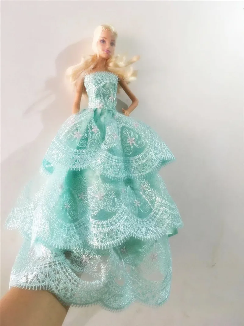 Кукольное платье принцессы официальная одежда ручной работы кружевное из тюля