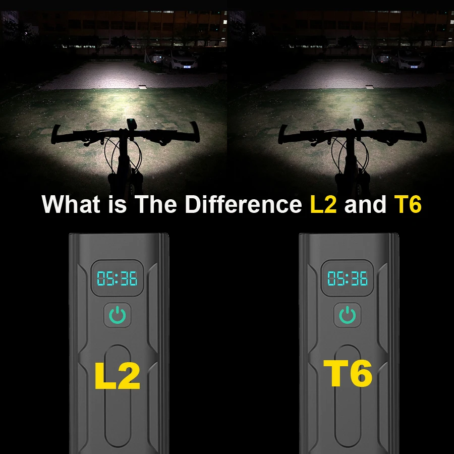 Велосипедный фонарь NEWBOLER Power L2/T6 зарядка через USB 5200 мАч водозащита IPX5 | Спорт и