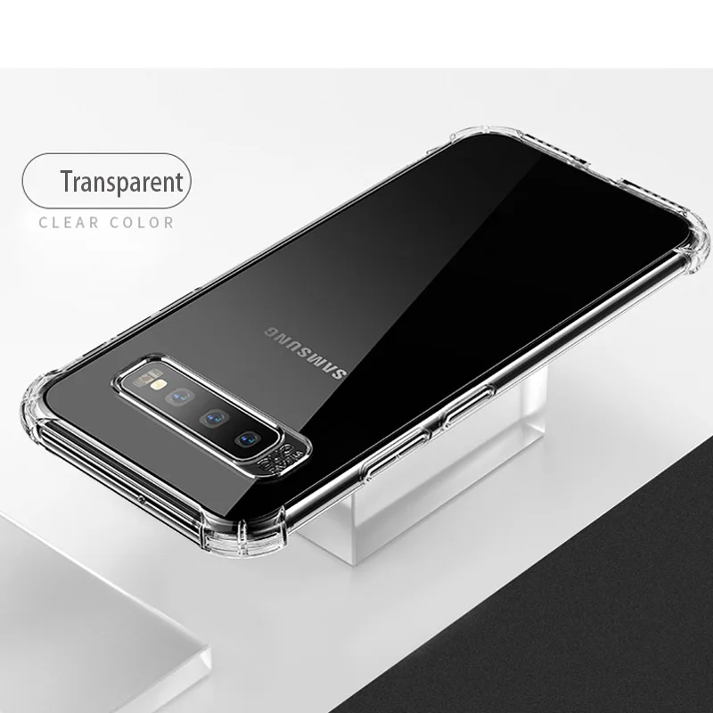 Чехол для Samsung Galaxy S8 S9 S10 плюс S10E M10 M20 M30 A20E A30 A40 A50 A60 A70 A80 Примечание 10 8 9 J7 A7 A8 A9 A6 плюс крышка - Цвет: Прозрачный