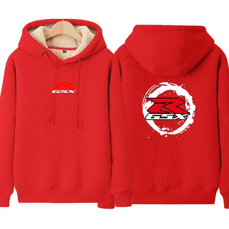 

2021 New Gsx-r Motorcycle Cycling Tracksuit Male Thick Casual Fashion High Quality Hoodies Slim Winter Fleece Warm Outwear