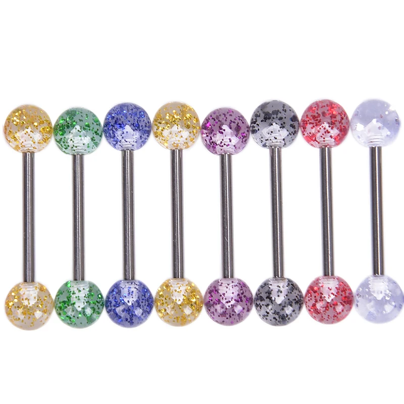 

8Pcs/Set Acrylic Ball Belly Piercing Colorful Navel Ring Bar Stainless Steel Belly Button Rings Stud Women Sexy Body Jewelry