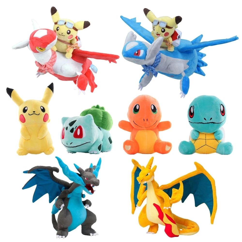 

Takara Tomy Kawaii Pokemon плюшевая игрушка мягкая кукла Bikachu аниме плюшевая мягкая Charizard Bulbasaur домашний Декор Рождественский подарок для ребенка