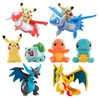 Takara Tomy Kawaii Pokemon плюшевая игрушка мягкая кукла Bikachu аниме плюшевая мягкая Charizard Bulbasaur домашний Декор Рождественский подарок для ребенка