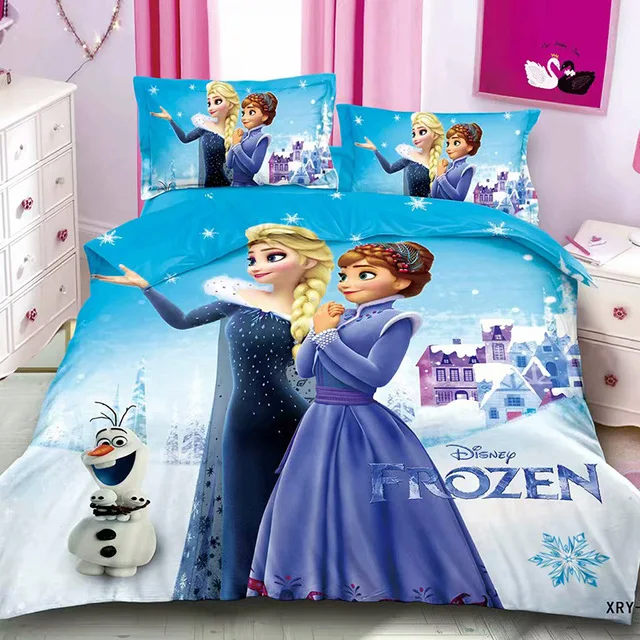 Frozen 2 Комплекты постельного белья с принтом снежной принцессы из мультфильма «Холодное сердце», детский пододеяльник для девочек, подарок на день рождения, 1,2 м, кровать - Цвет: Frozen 2