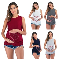 love footprints 2020 summer tees women t shirts slim maternity funny letter tops o neck pregnancy t shirts for pregnant women