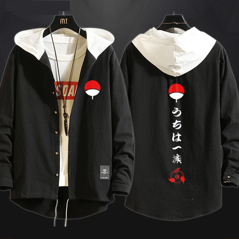 Новинка Аниме Наруто Учиха Косплей-костюм SASUKE костюм Sharingan Тренч хлопковые худи Свитшот спортивная одежда с капюшоном свитер пальто Топ